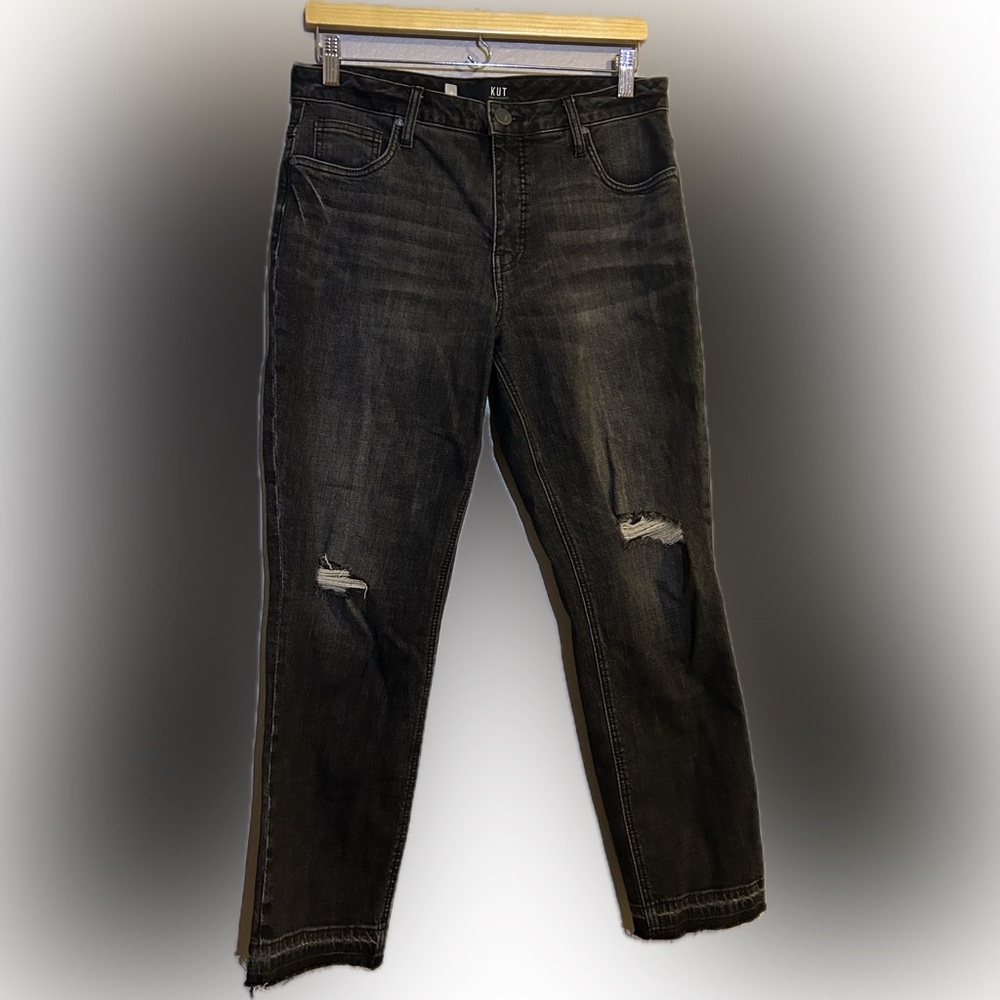 Kut from the Kloth Distressed High Rise Rachael Jeans